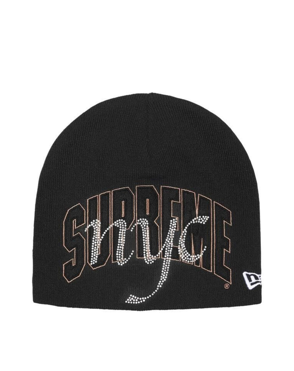 Supreme New Era Rhinestone Beanie Black