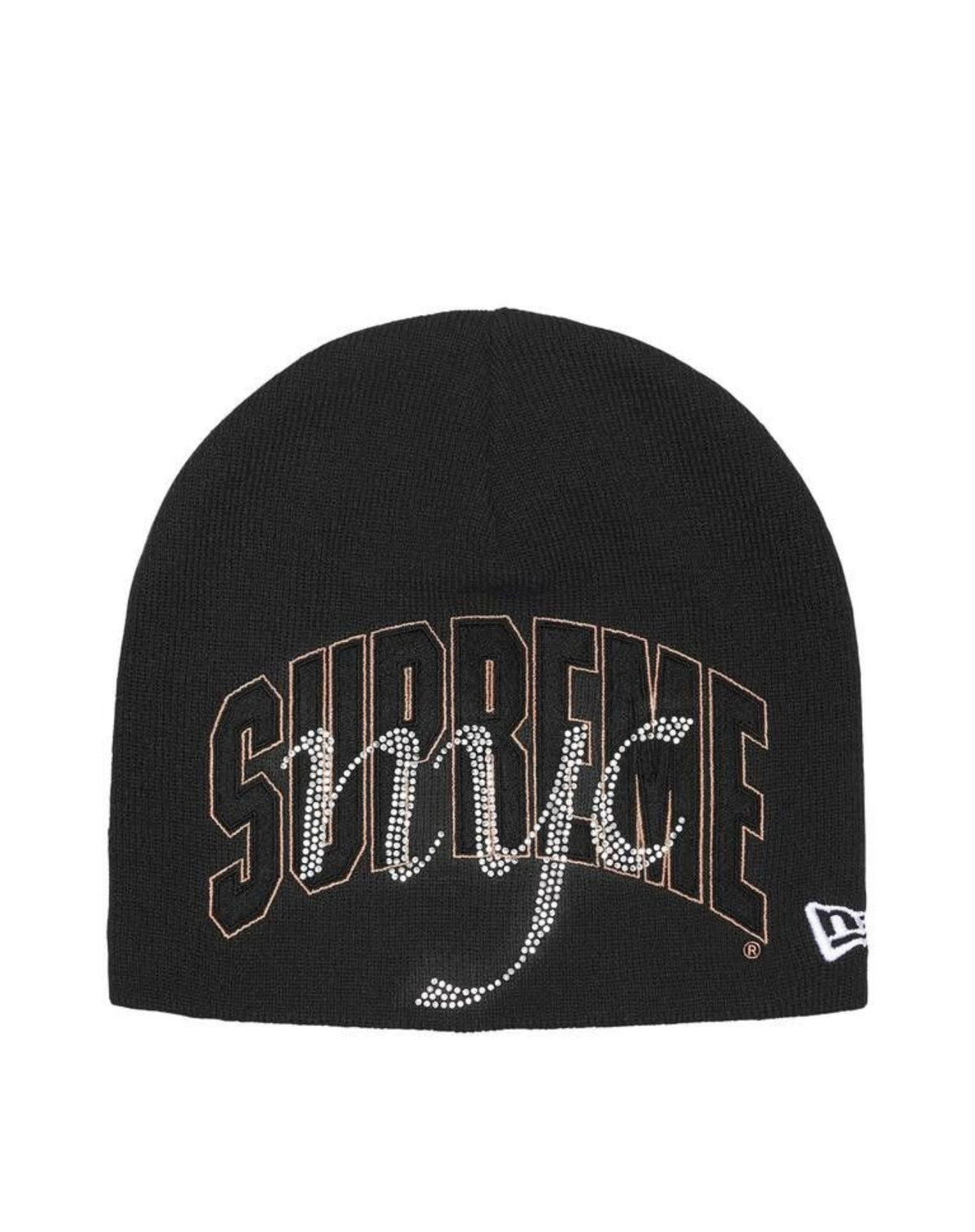 Supreme New Era Rhinestone Beanie Black