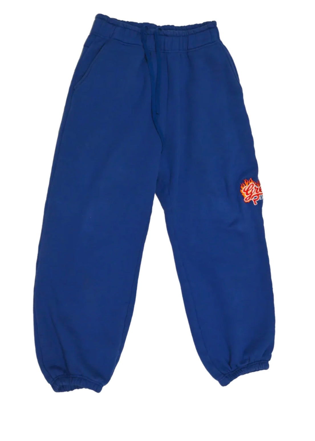 Greedy Unit Blue Flame Graffiti Sweatpants