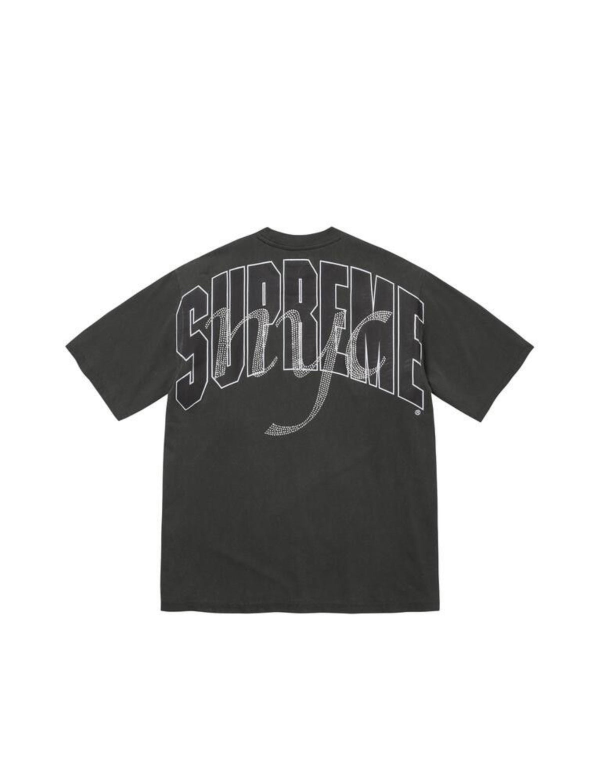Supreme Rhinestone script S/S Black T-shirt