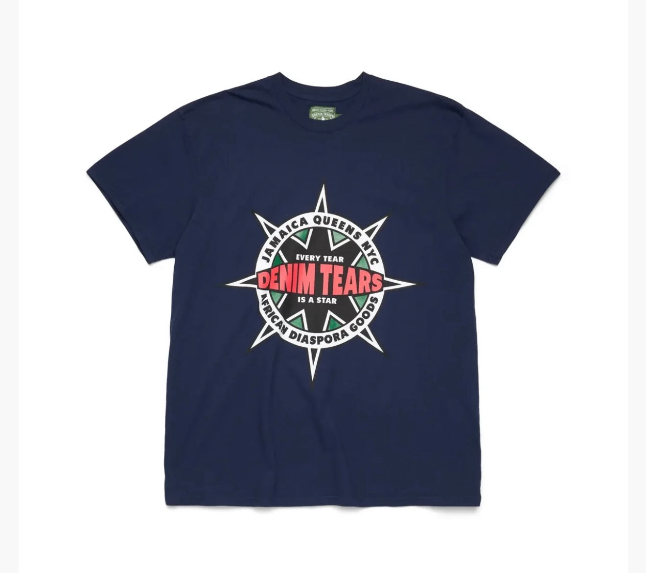 Denim Tears Navy Libertas star T-shirt