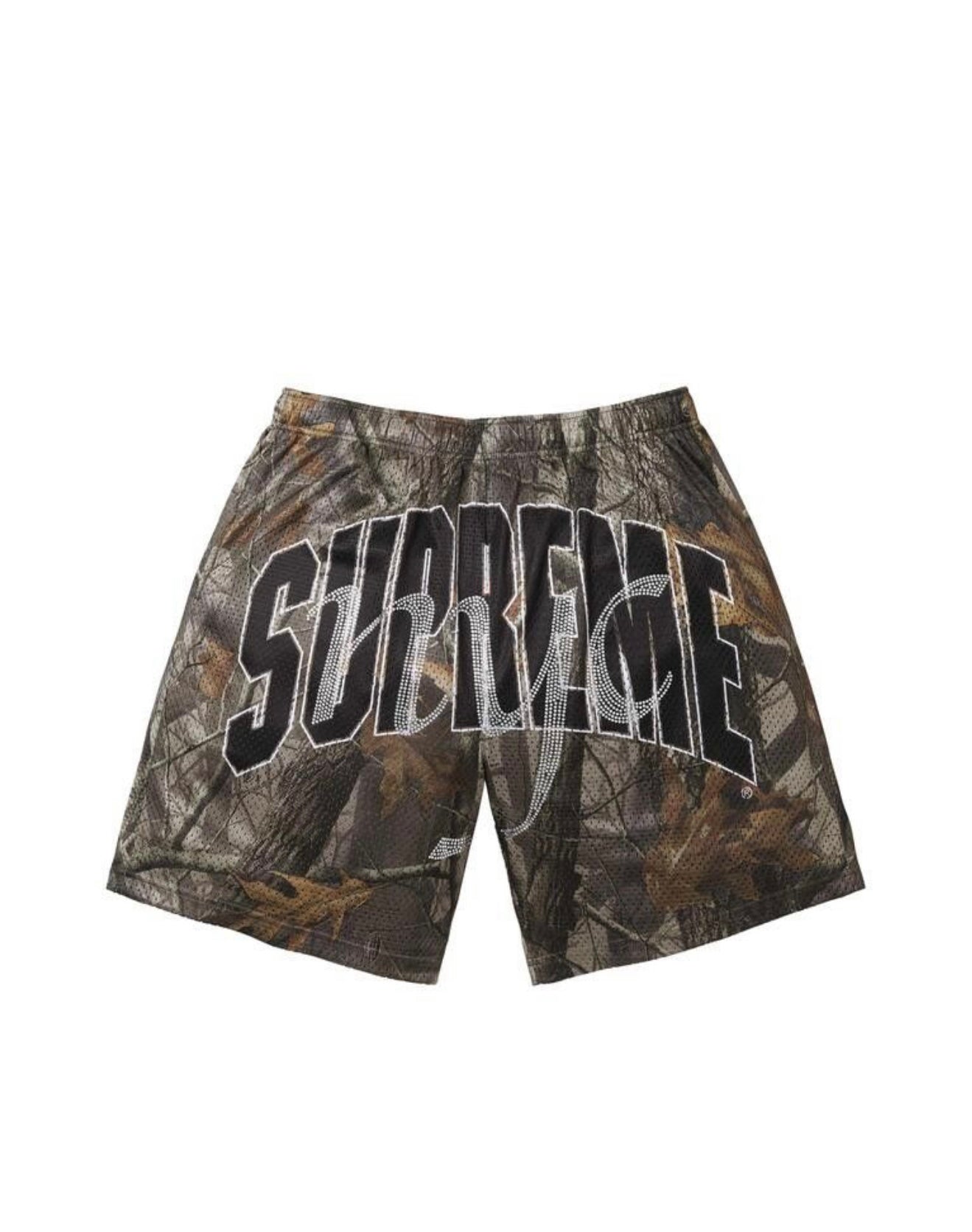 Supreme Rhinestone Mesh Short Realtree Hardwoods Camo