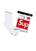Supreme / Hanes Crew Socks white (4pk)